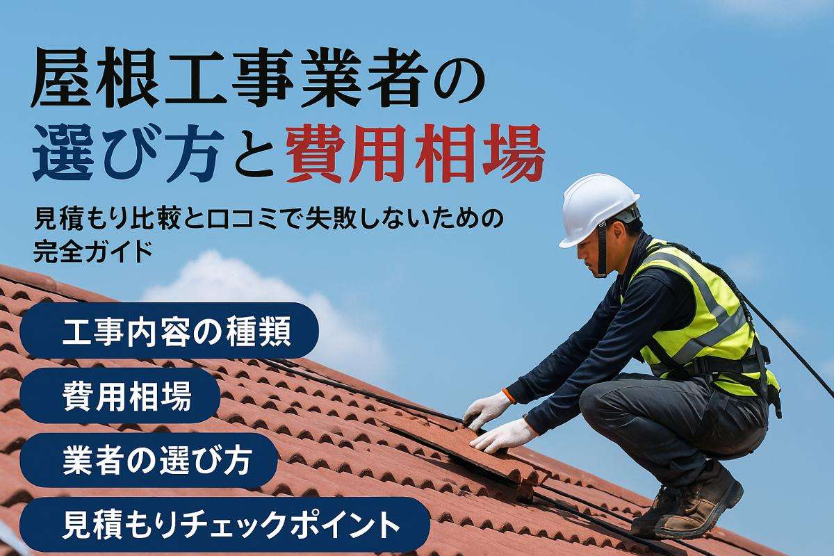 屋根工事業者の選び方や費用相場を徹底解説｜失敗しない見積もり比較と口コミ一覧
