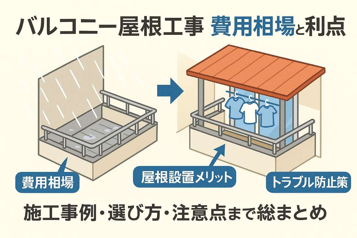 バルコニーの屋根工事の費用相場と設置メリット徹底解説｜施工事例や選び方・トラブル防止策も紹介