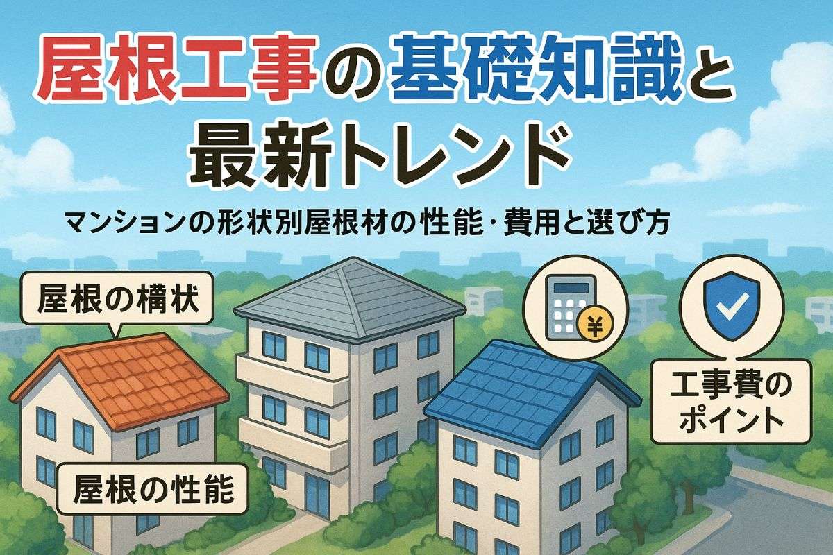 マンションの屋根工事の基礎知識と最新トレンド解説｜形状や屋根材の性能比較・費用と失敗しない選び方