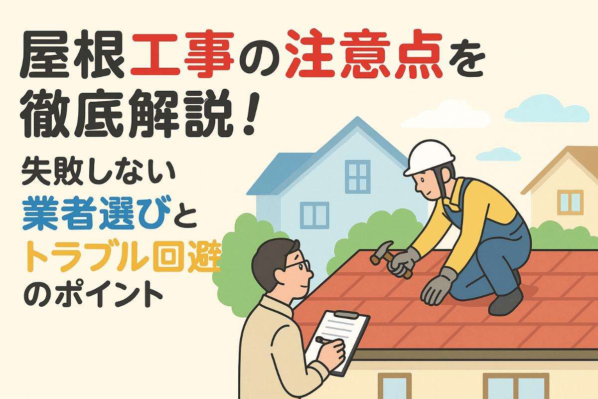 屋根工事の注意点を徹底解説！失敗しない業者選びとトラブル回避のポイント