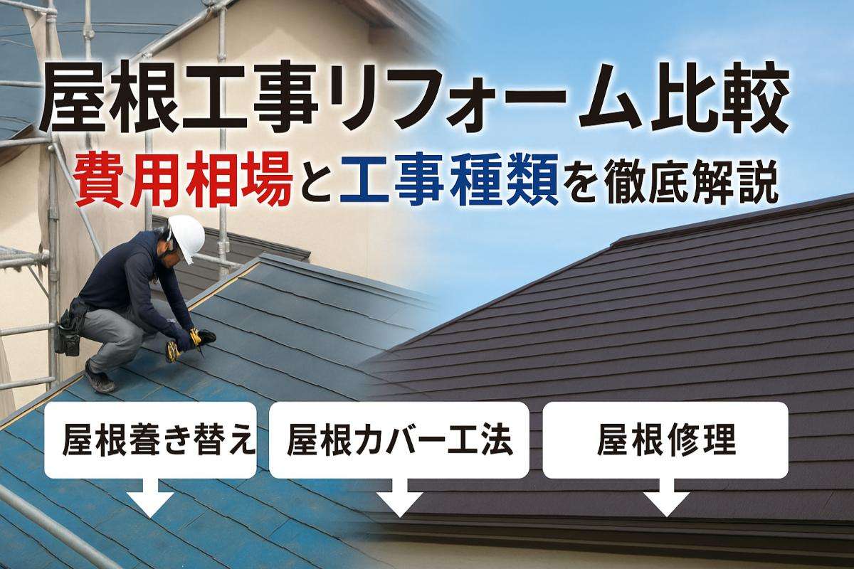 屋根工事リフォームの費用相場と工事種類を徹底比較