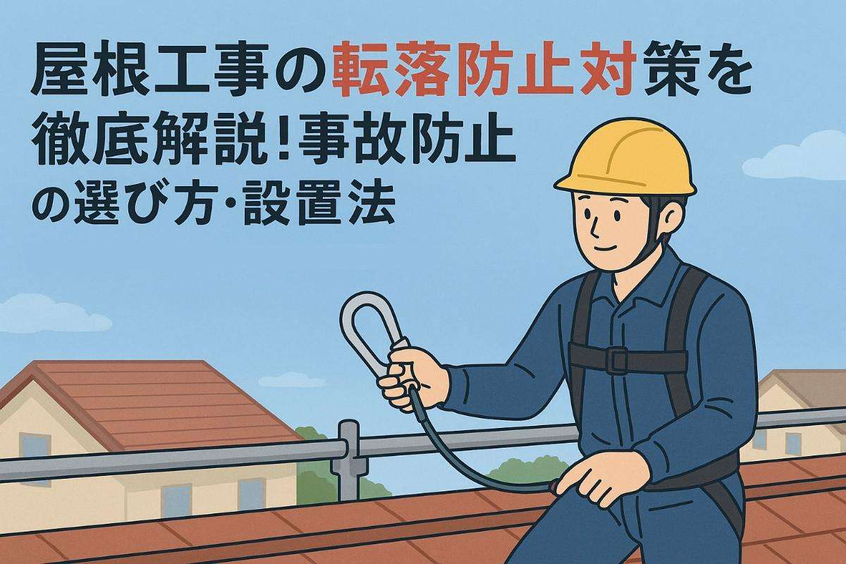 屋根工事の転落防止対策を徹底解説！事故防止と安全器具の選び方・設置法