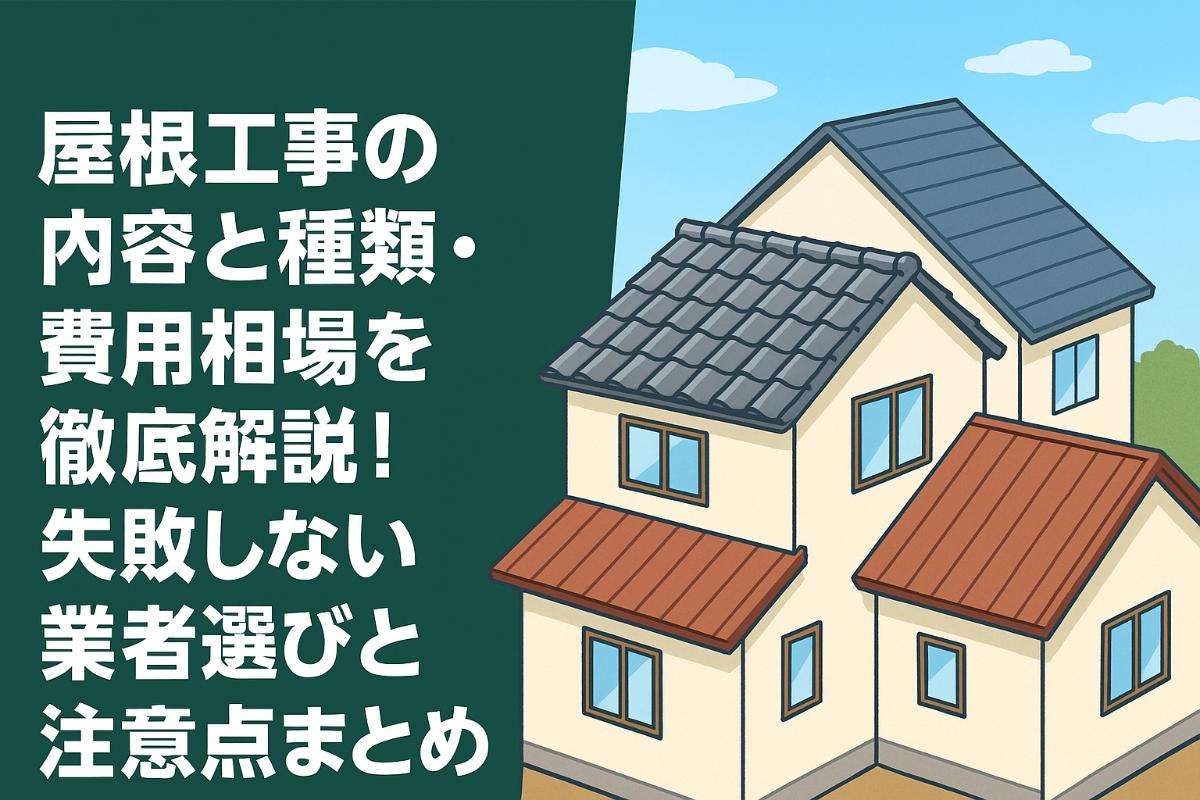 屋根工事の内容と種類・費用相場を徹底解説！失敗しない業者選びと注意点まとめ