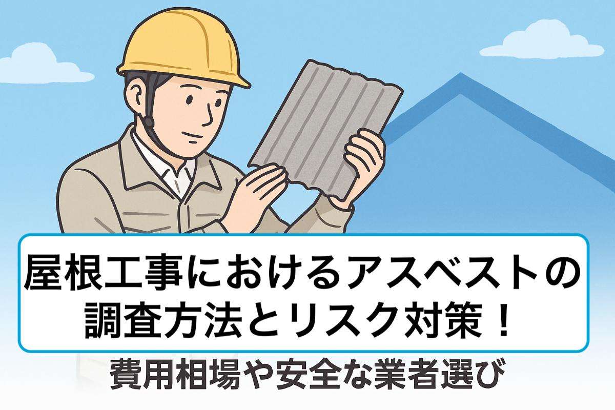 屋根工事におけるアスベストの調査方法とリスク対策！費用相場や安全な業者選び