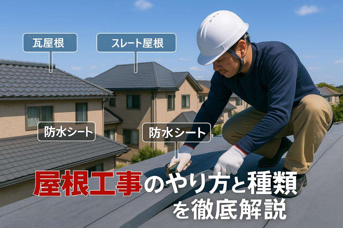 屋根工事のやり方と種類を徹底解説｜施工手順・費用相場・業者選びのポイント