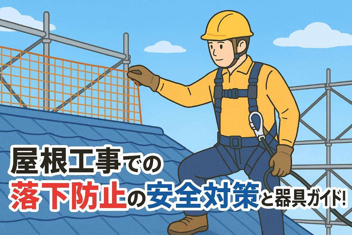 屋根工事での落下防止の安全対策と器具ガイド｜ネット設置・フルハーネス・費用相場を解説