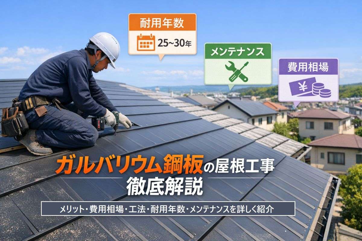 屋根工事にガルバリウム鋼板を選ぶメリットと費用相場を徹底解説！工法・耐用年数・メンテナンスまでわかる