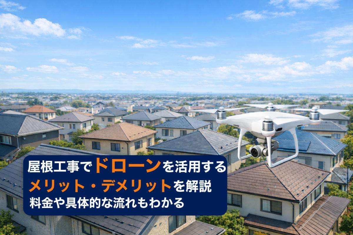屋根工事でドローンを活用するメリット・デメリットを解説！料金や具体的な流れもわかる